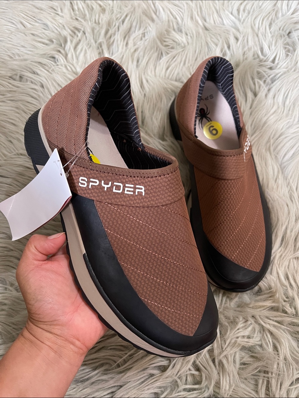 Spyder Women’s Brown Slip-On Loafers with Black Trim